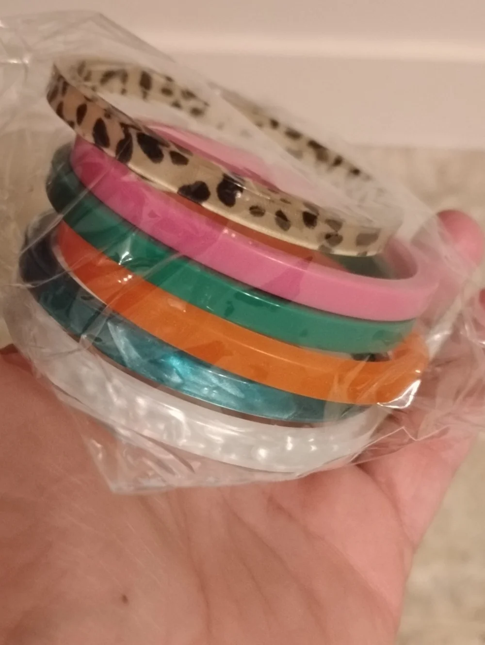 Stackable Bangle Bracelets - Pink, Green, Orange, Teal, White, Leopard